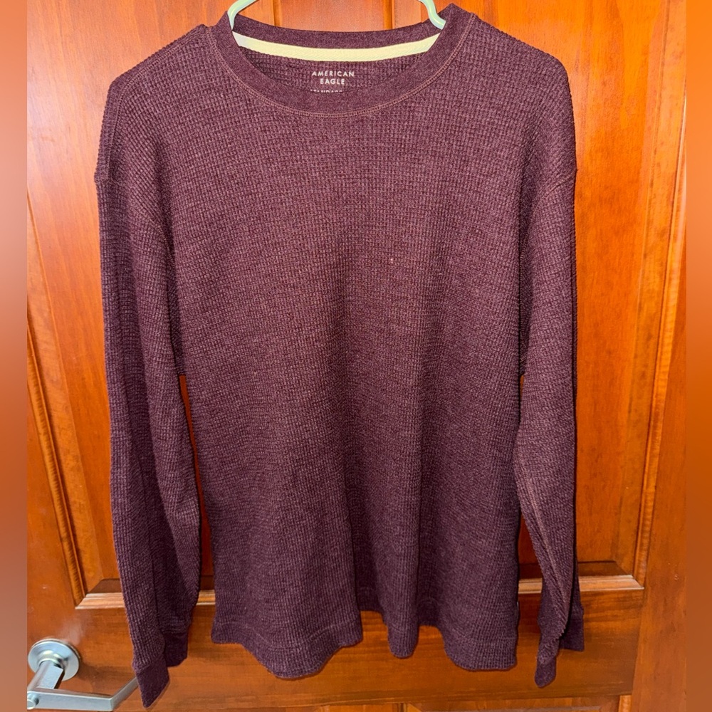 American Eagle Burgundy Knit Top